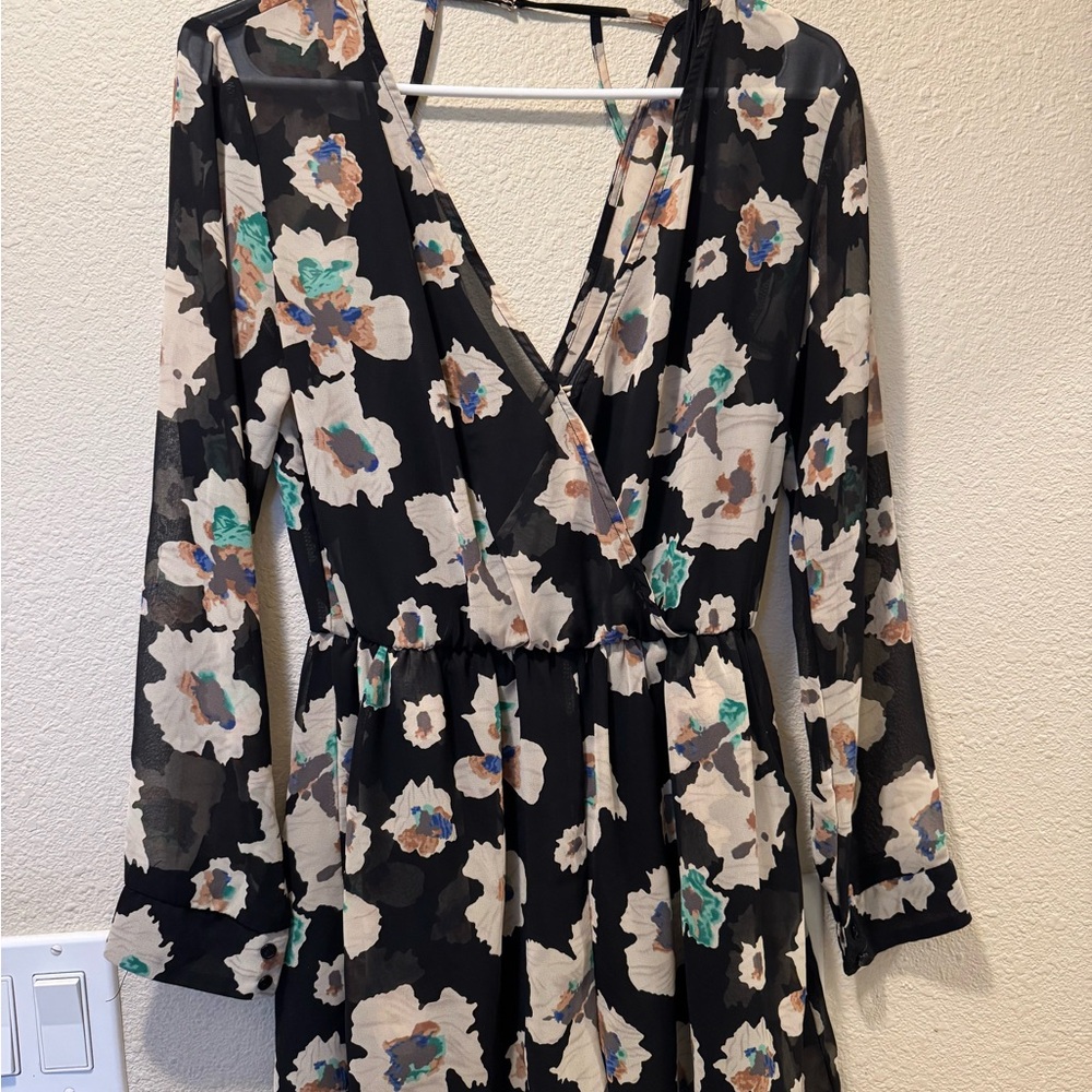 ASTR the label sheer wrap romper